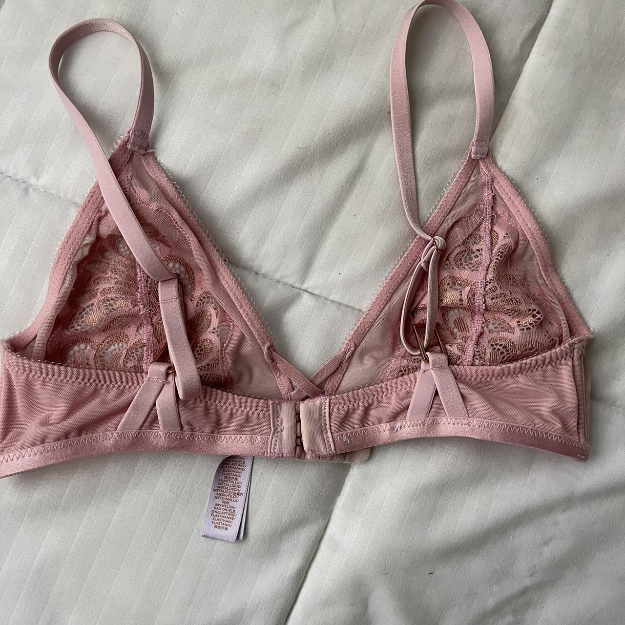 Hot pink lace bralette from savage x fenty. Fits a - Depop