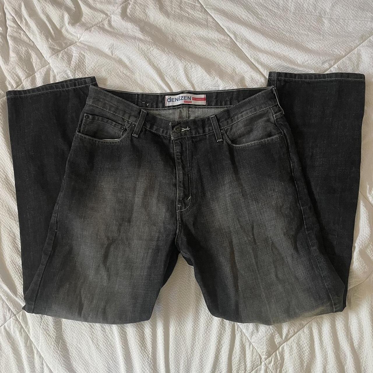 Mens faded dark wash jeans from denizen Great baggy... - Depop