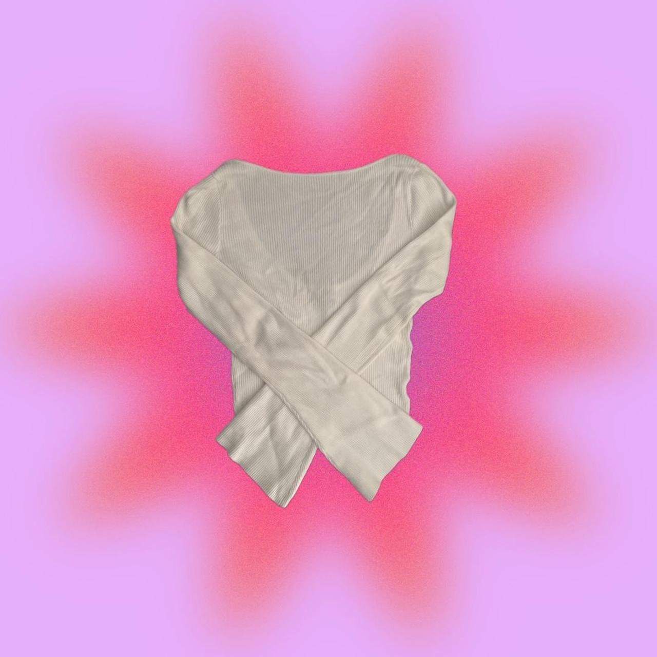 H&M Bell Sleeved Ribknit Top Size S Fits S/M A... Depop