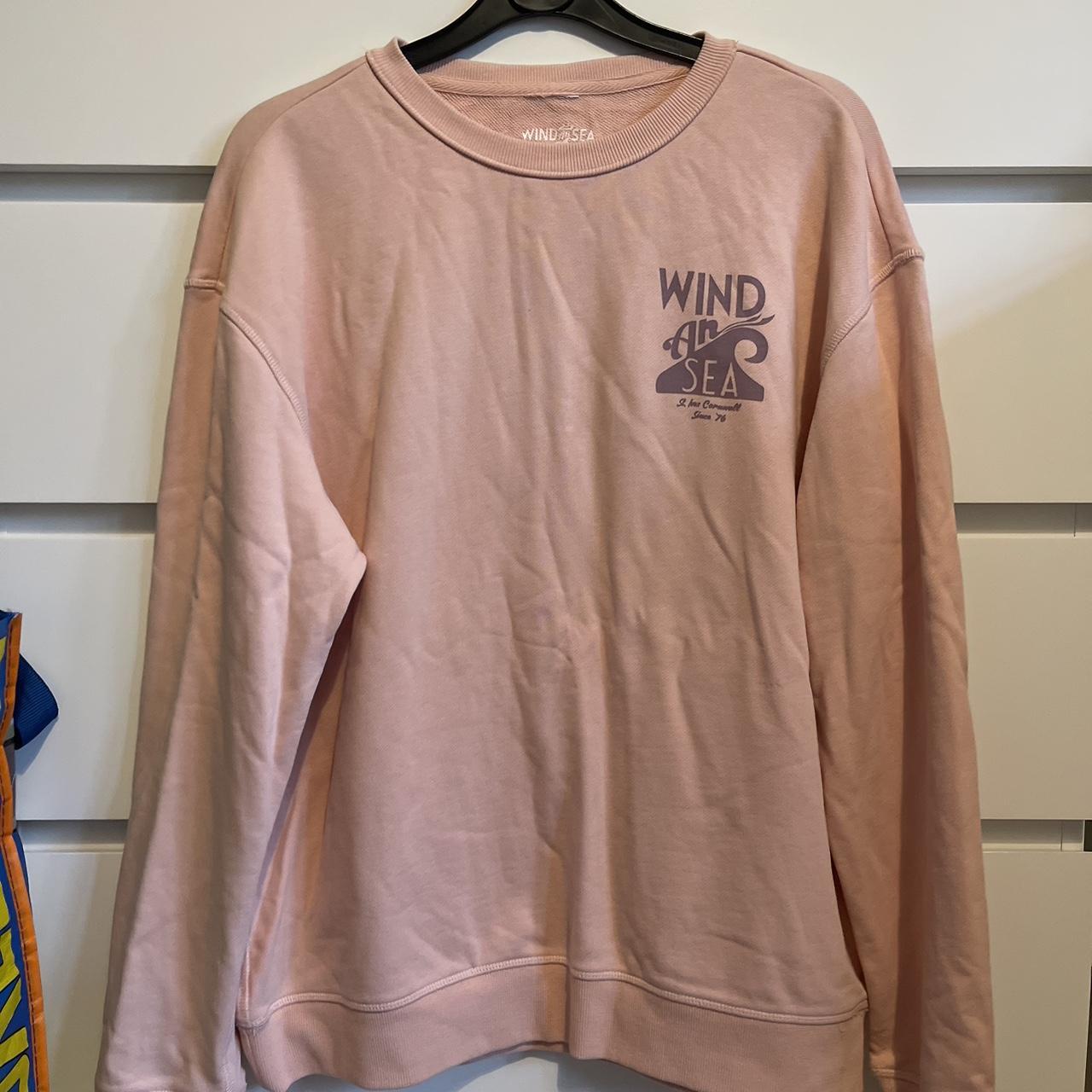 Wind and Sea Pink Sweatshirt size L. Worn once, like... - Depop