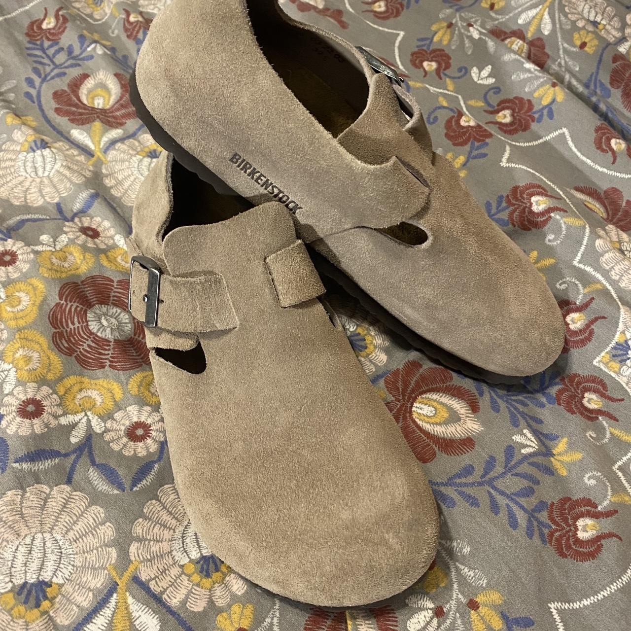 London Suede Leather Birkenstock Clogs size 39