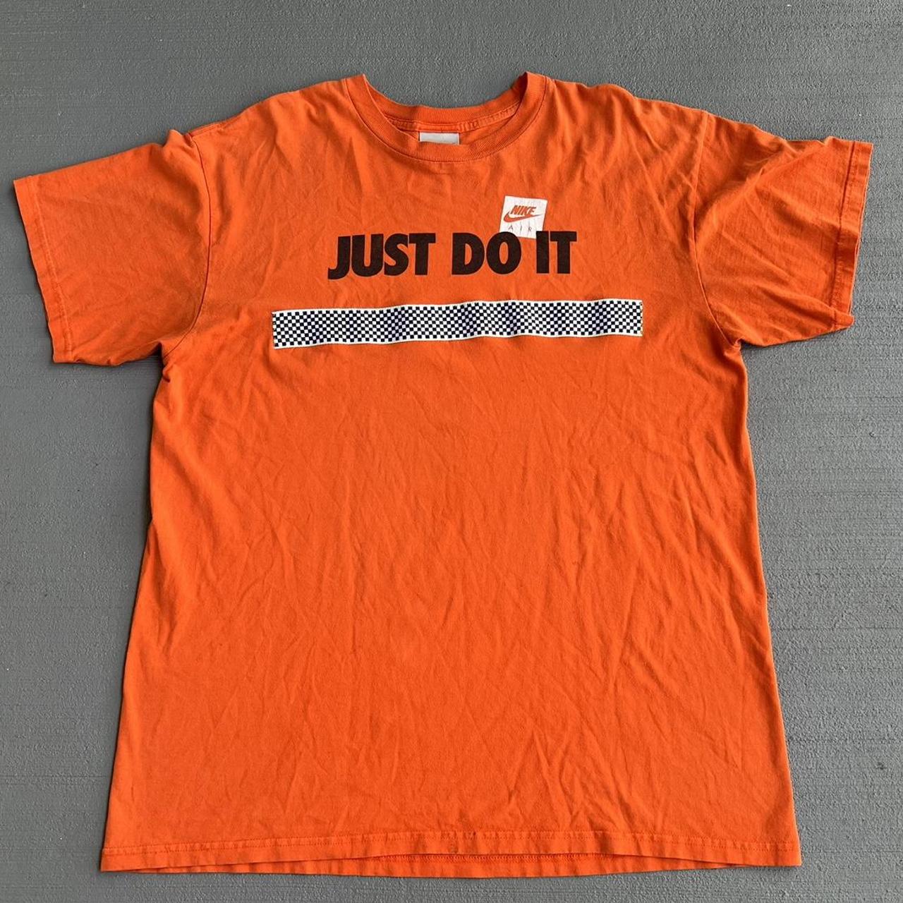 Nike Men's Orange T-shirt | Depop