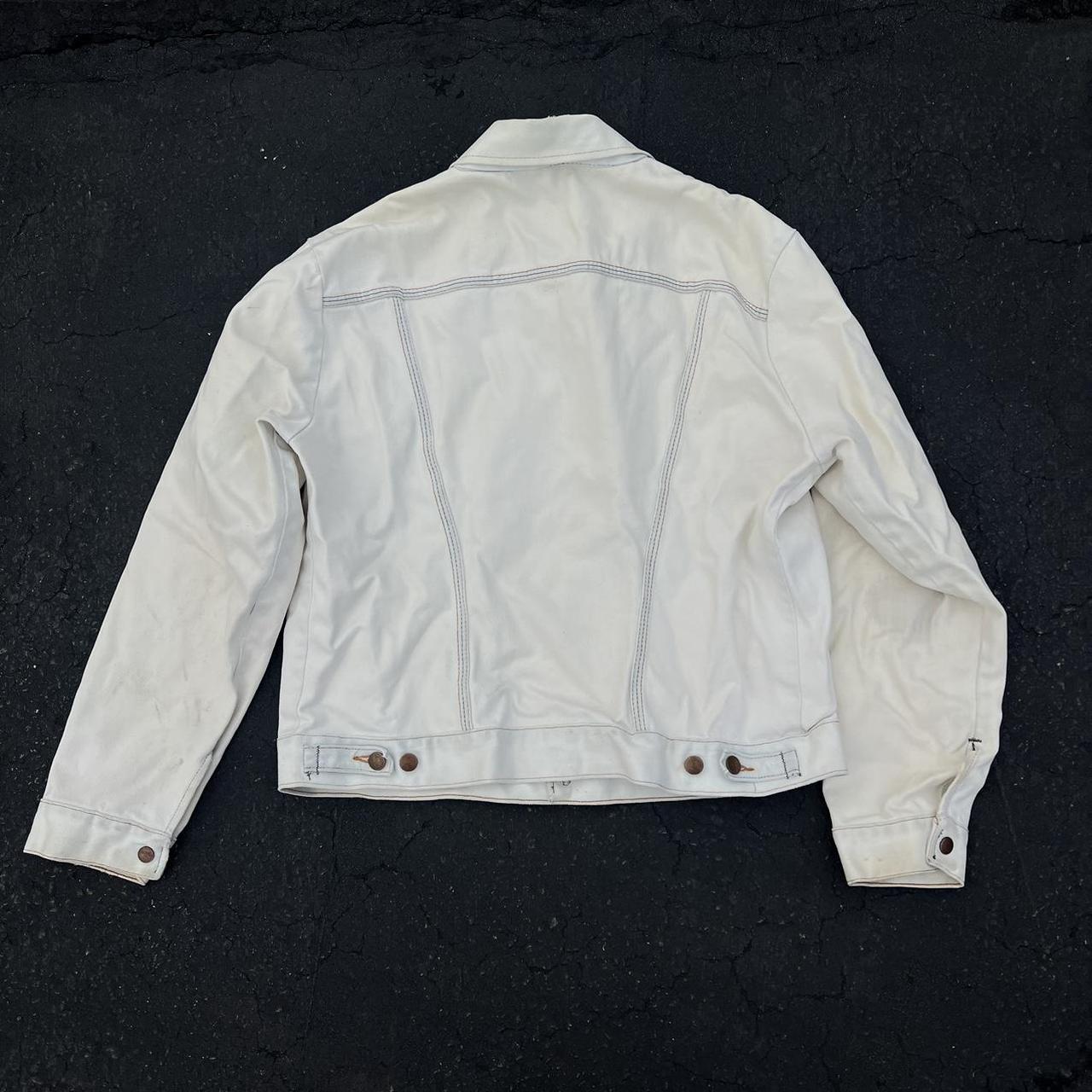 80s wrangler jacket -vintage white wrangler jean... - Depop