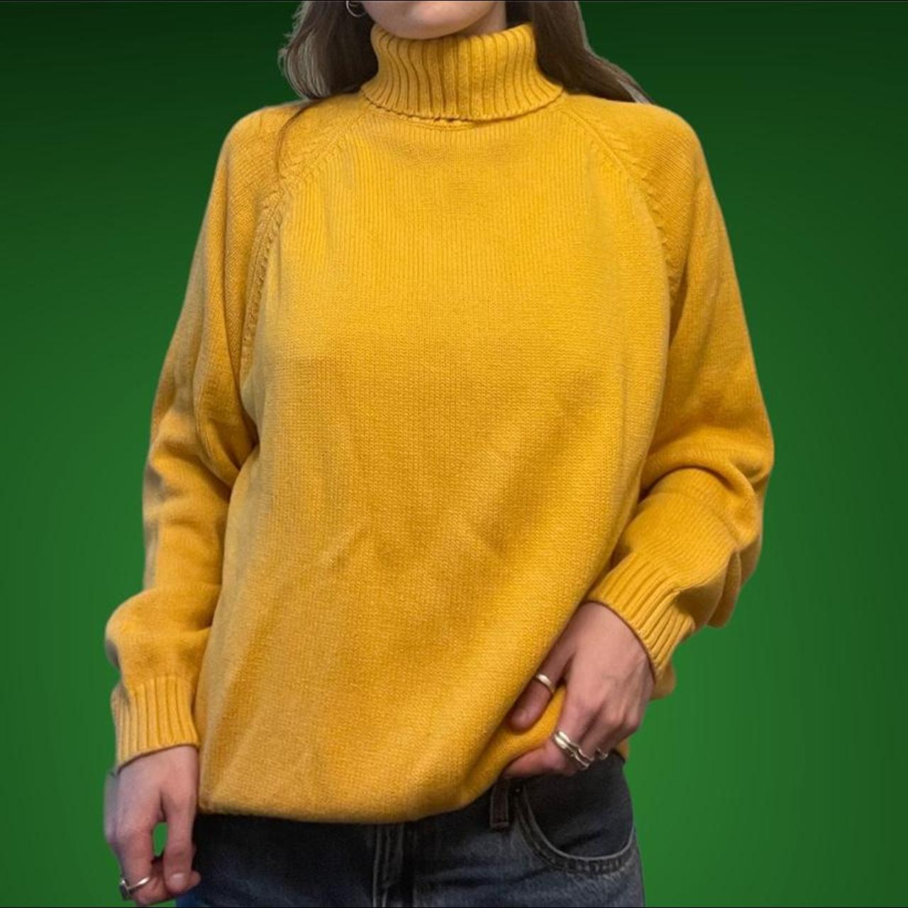 Lands' End Women's Yellow Jumper Depop