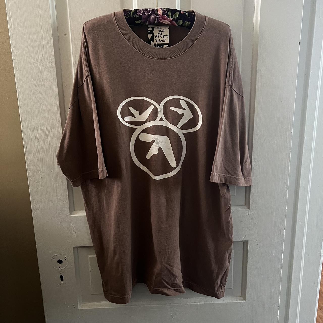 Aphex Twin Tee by AndAfterThat Printed on a brown LA... - Depop