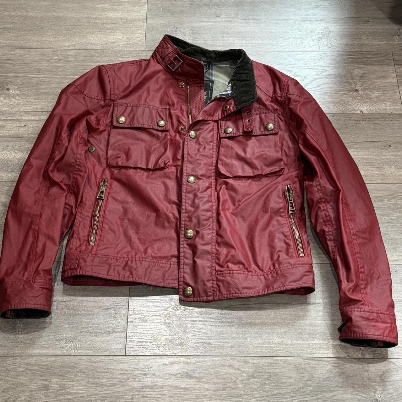 Belstaff burgundy jacket hotsell