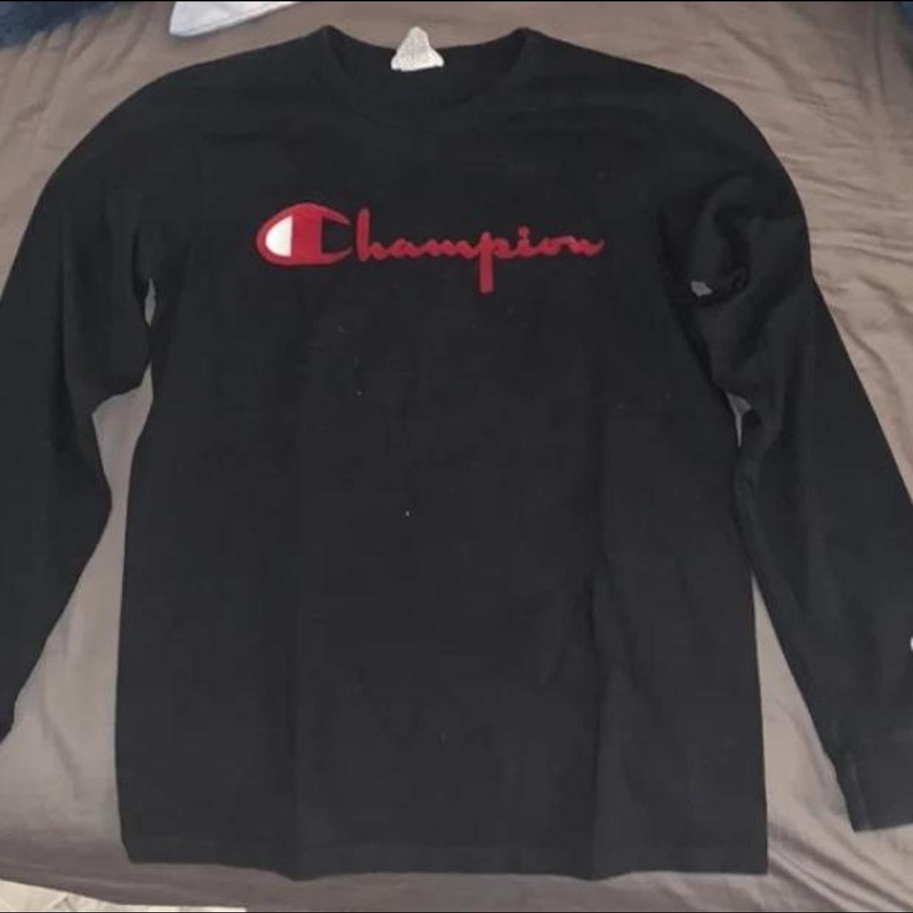 Black and best sale red champion shirt