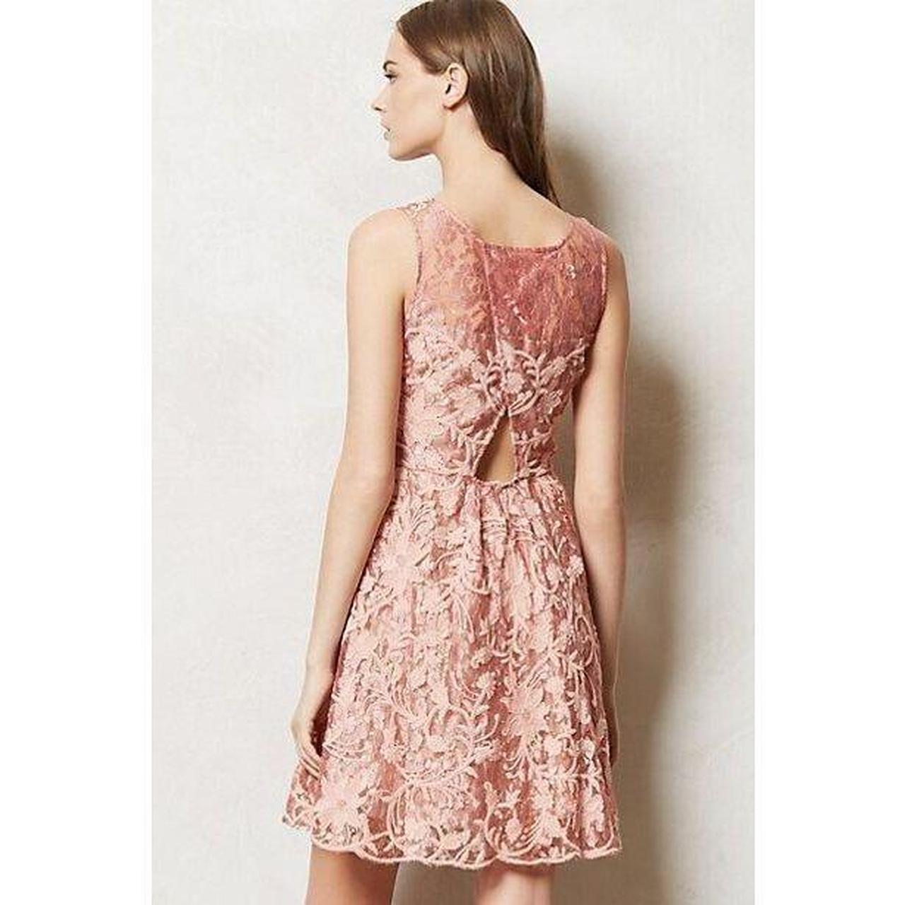 Yoana Baraschi Pink Lace Dress Women's Size 6 Mini | Depop