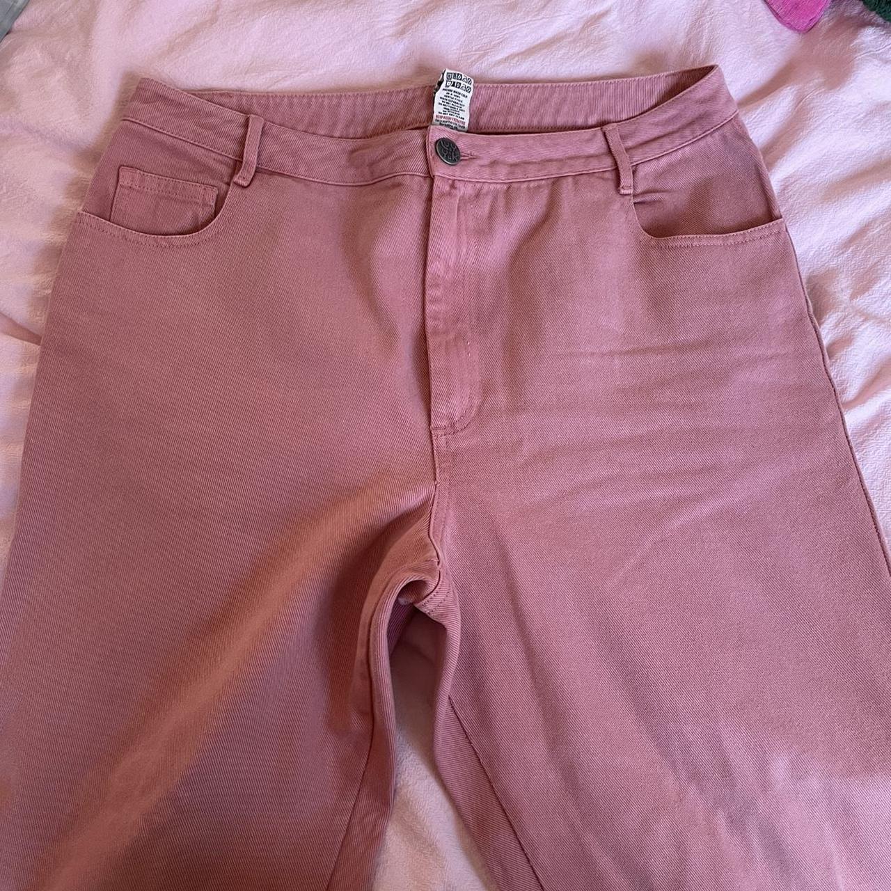 Lucy and Yak Women's Pink Jeans | Depop