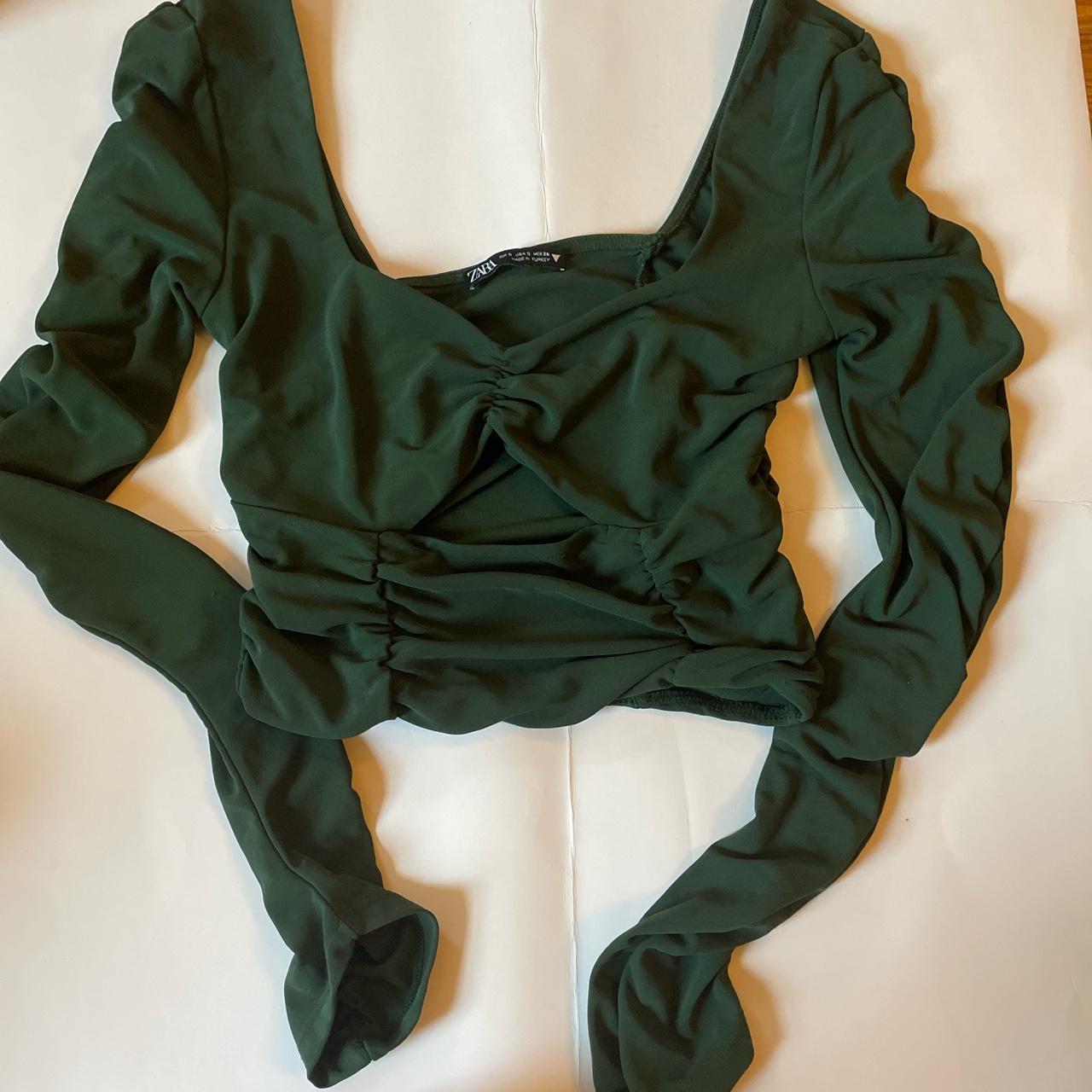 Green Zara GoingOut Top Depop
