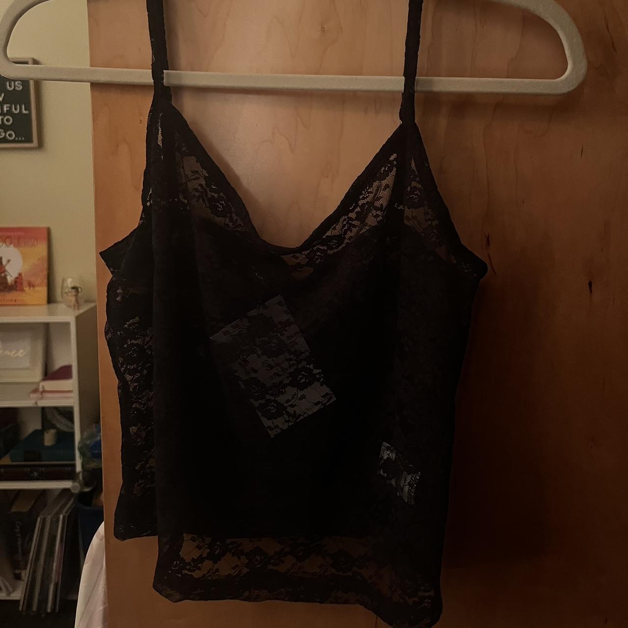 Brandy Melville tank top cami w/ embroidered - Depop