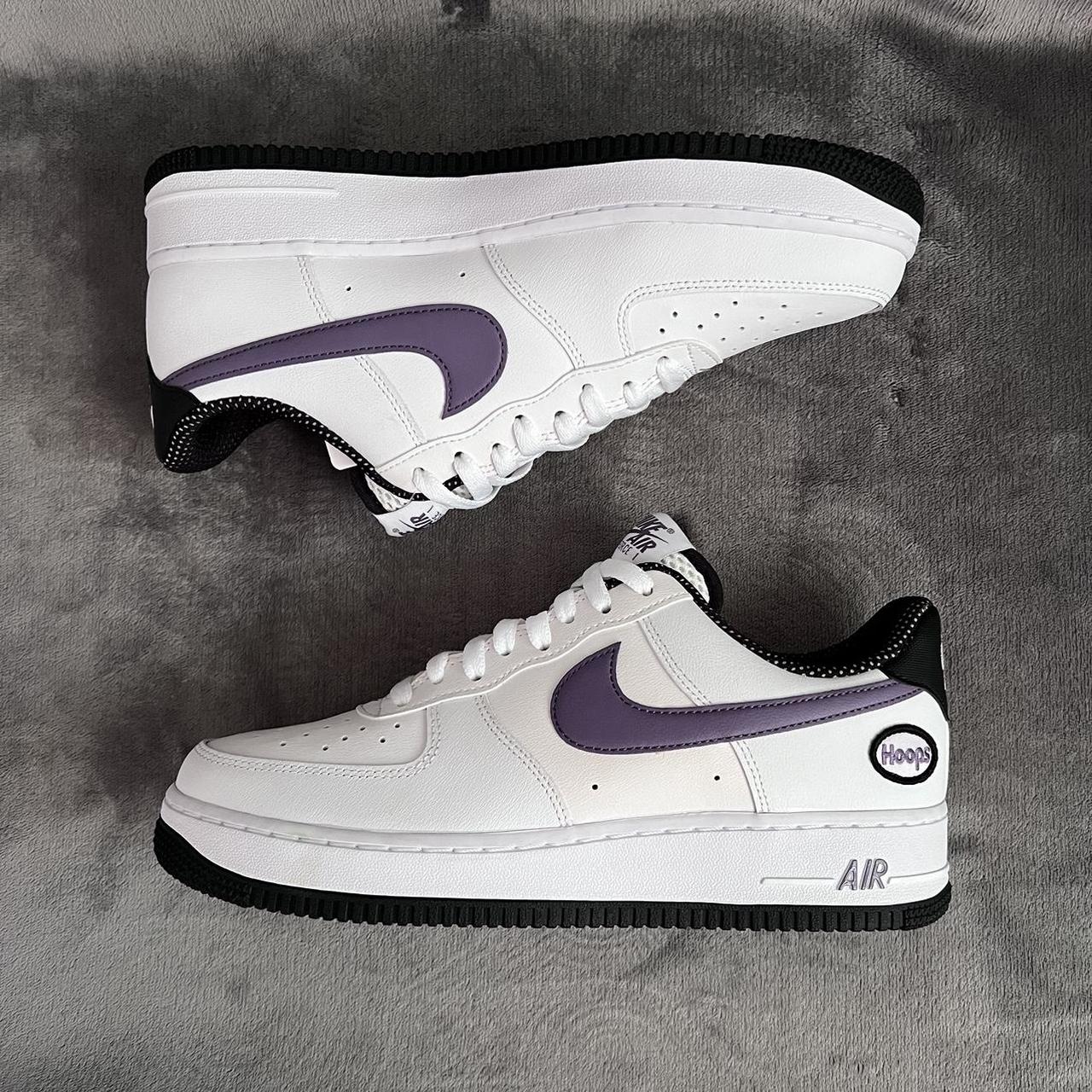 2022 Nike Air Force 1 Low “Hoops” White/Canyon Purple-Black DH7440