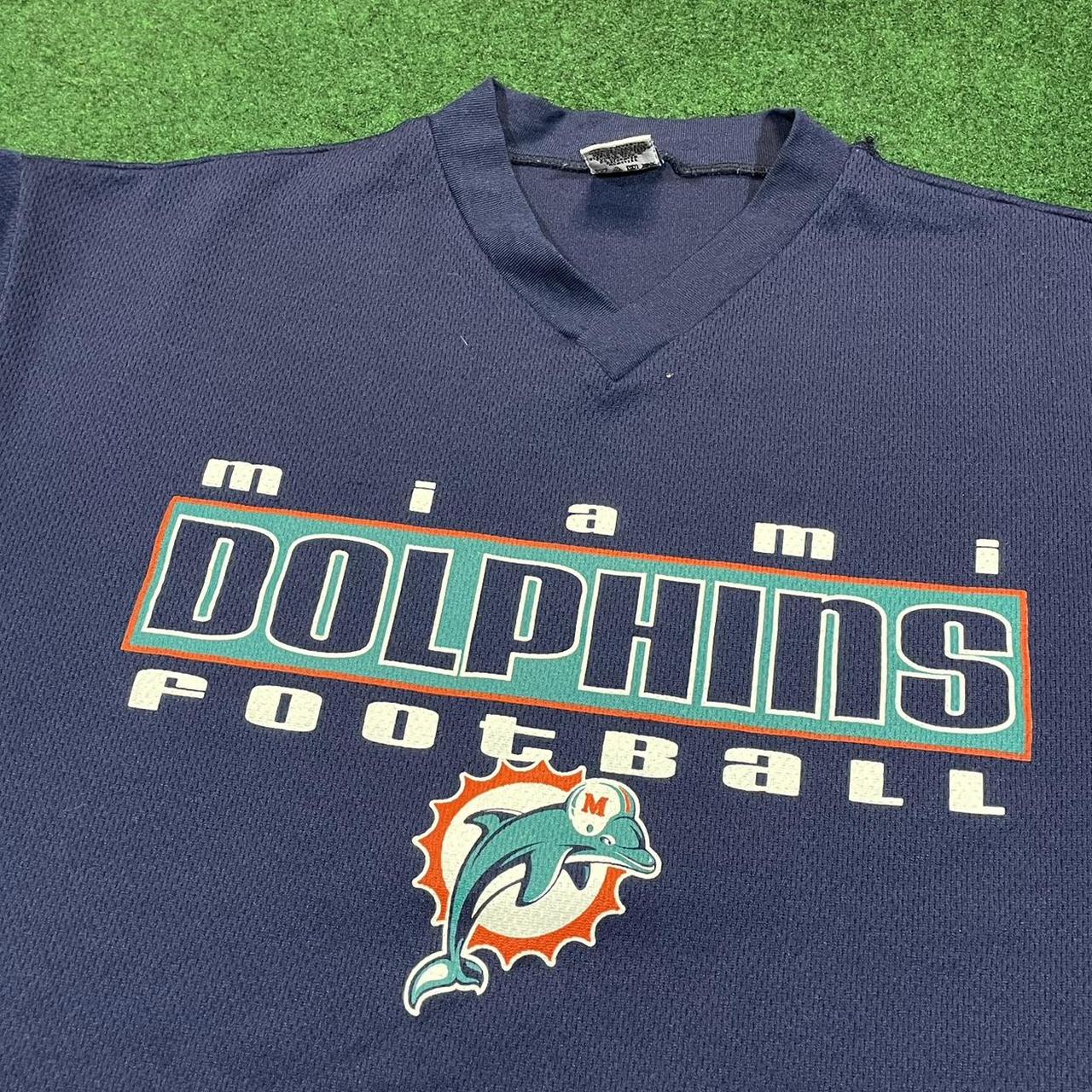 Vintage 90s True Fan Miami Dolphins Jersey No Pulls - Depop