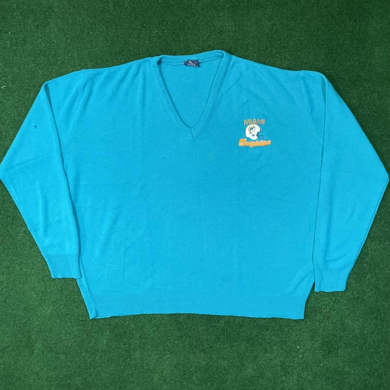 Vintage 90s Miami Dolphins V-Neck Sweater