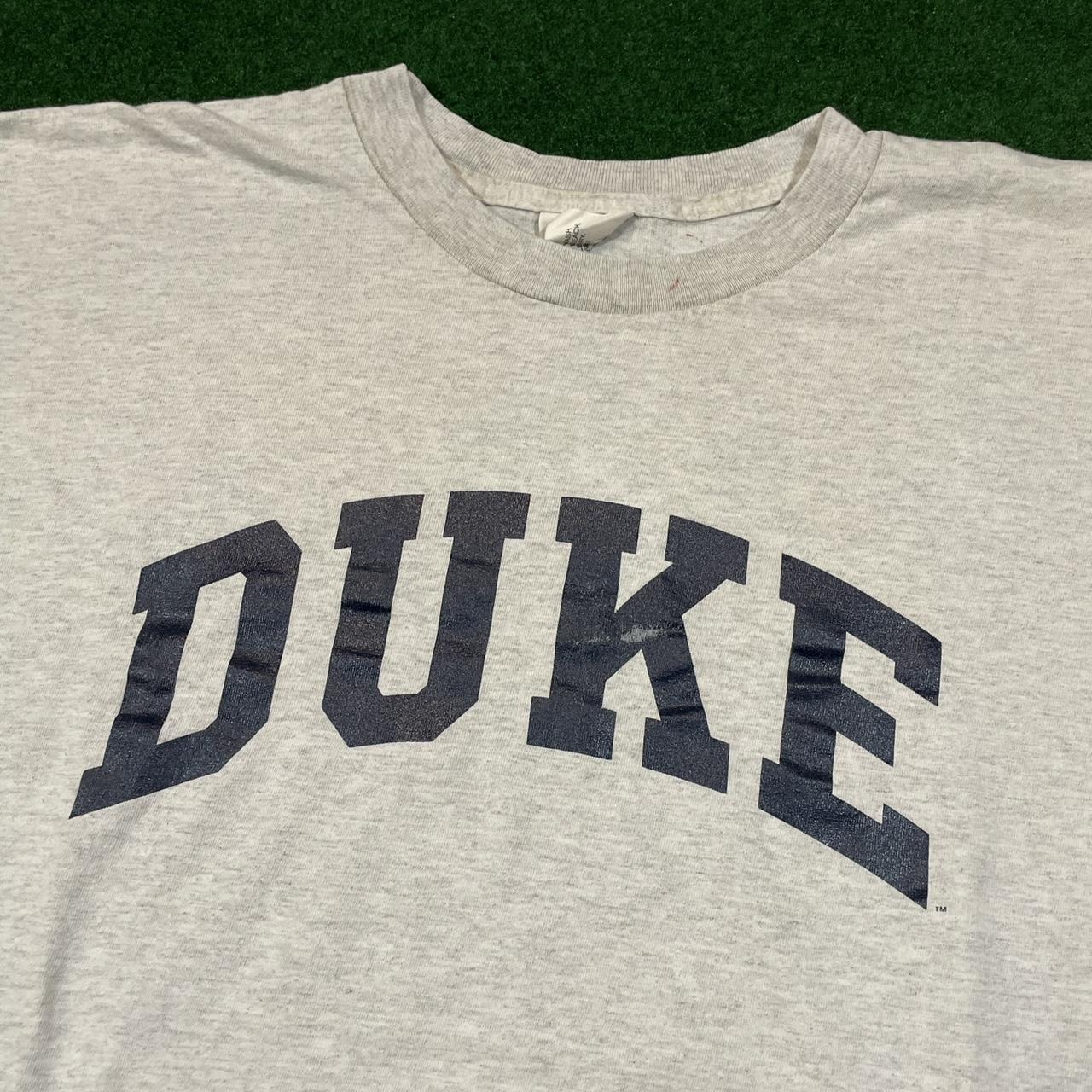 Duke Men's Grey and Navy T-shirt (2)