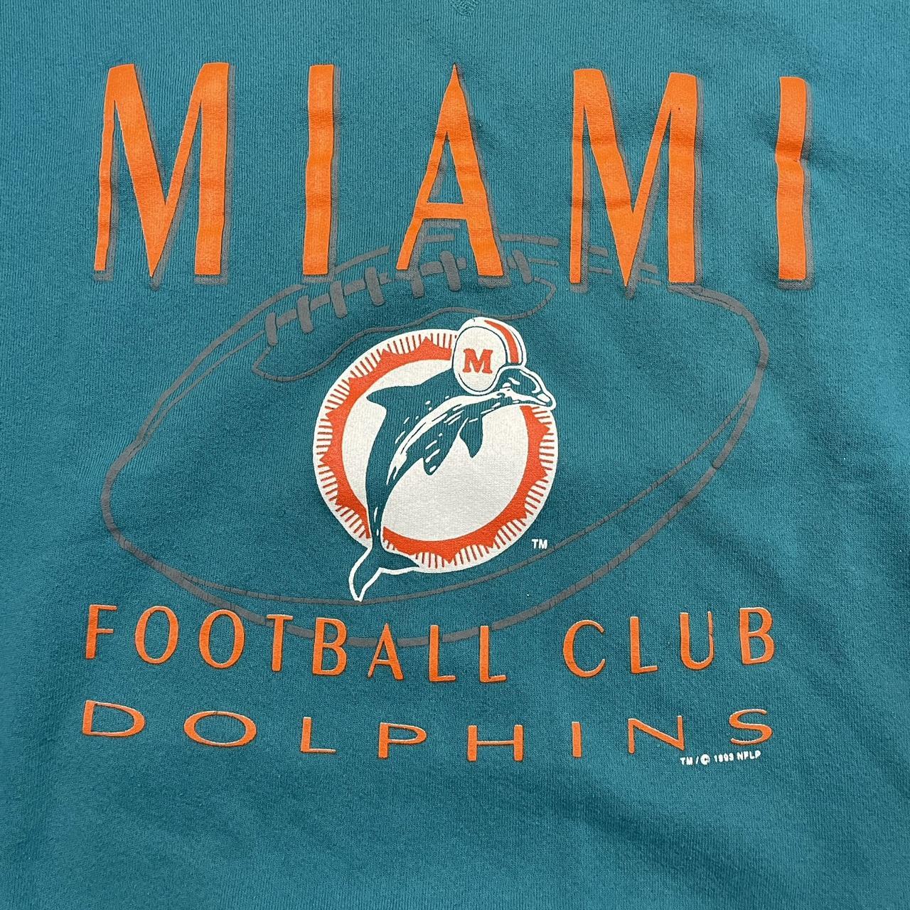 Vintage NFL Miami Dolphins Sweatshirt 1993 Size XL Made in USA