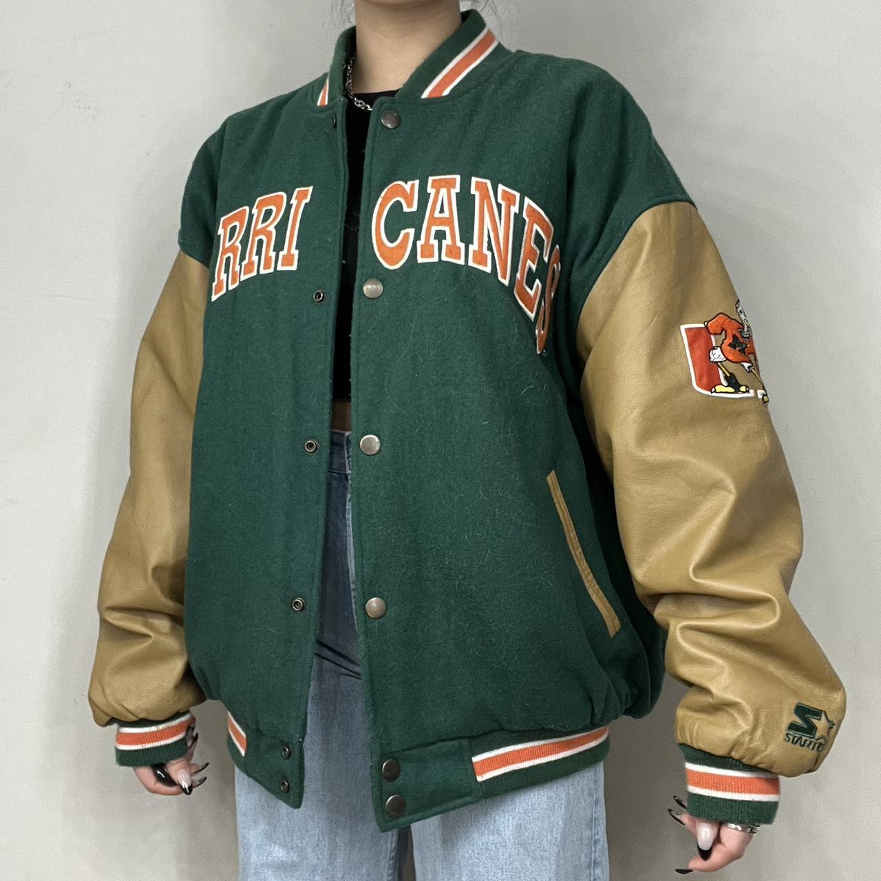 MIAMI HURRICANES LEATHER AWARD JACKET XL - スタジャン