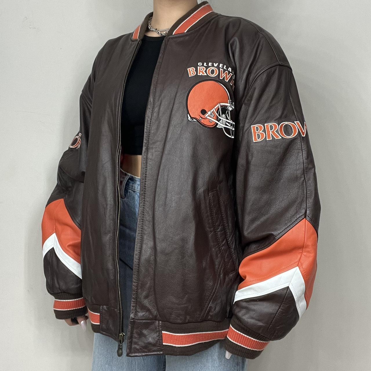 Like new Cleveland Browns Nike/NFL zip up jacket. - Depop