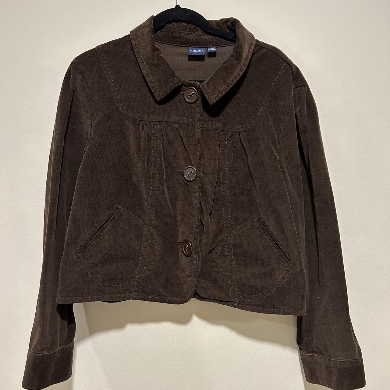 Sonoma women’s brown corduroy jacket. great... Depop