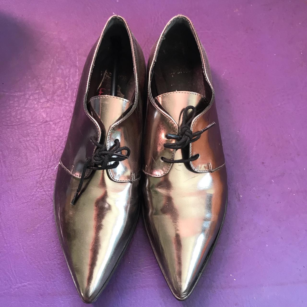 Purple Winklepickers Stunning Mirror Silver Reflective Winkle Pickers Depop