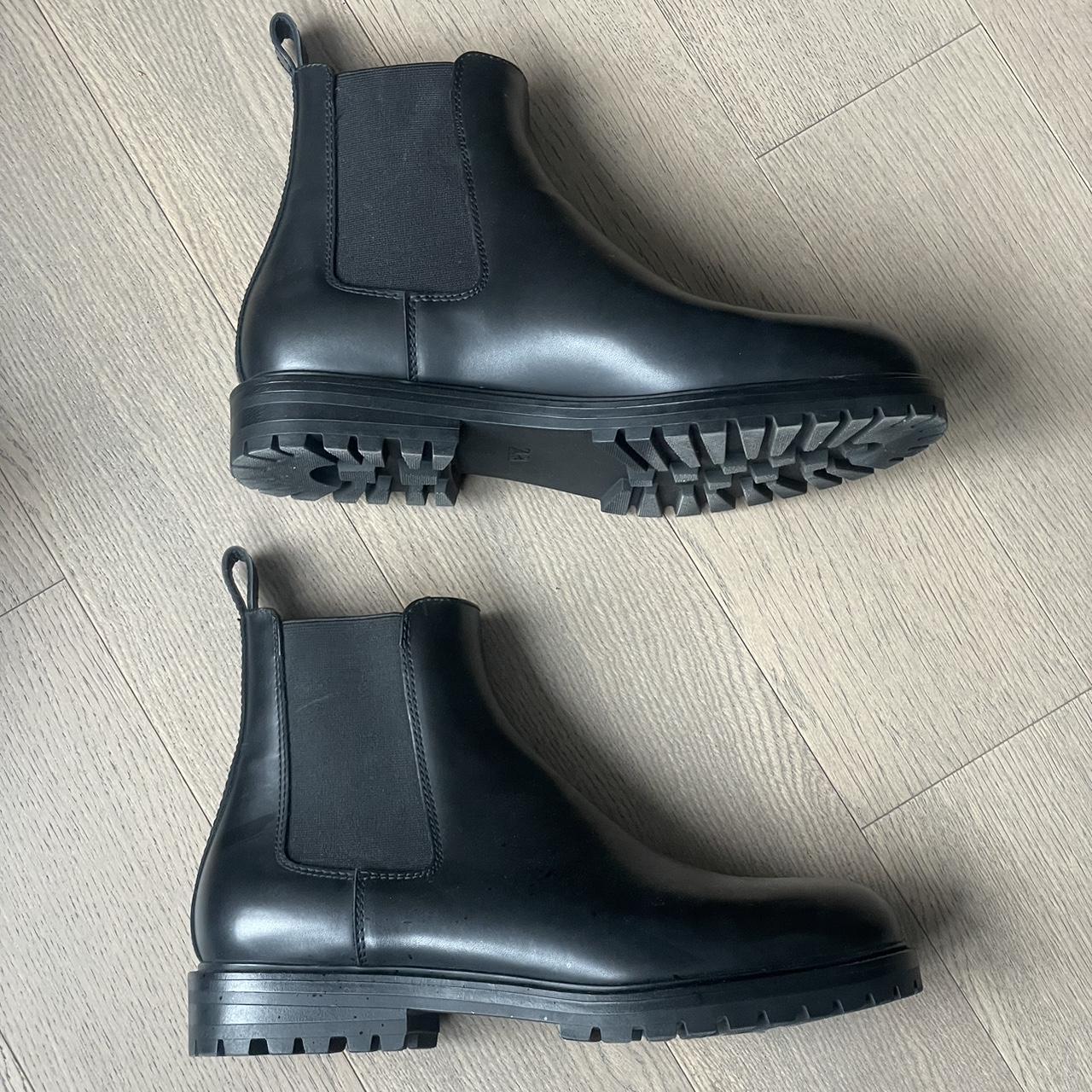 Zara Men's Black Boots Depop
