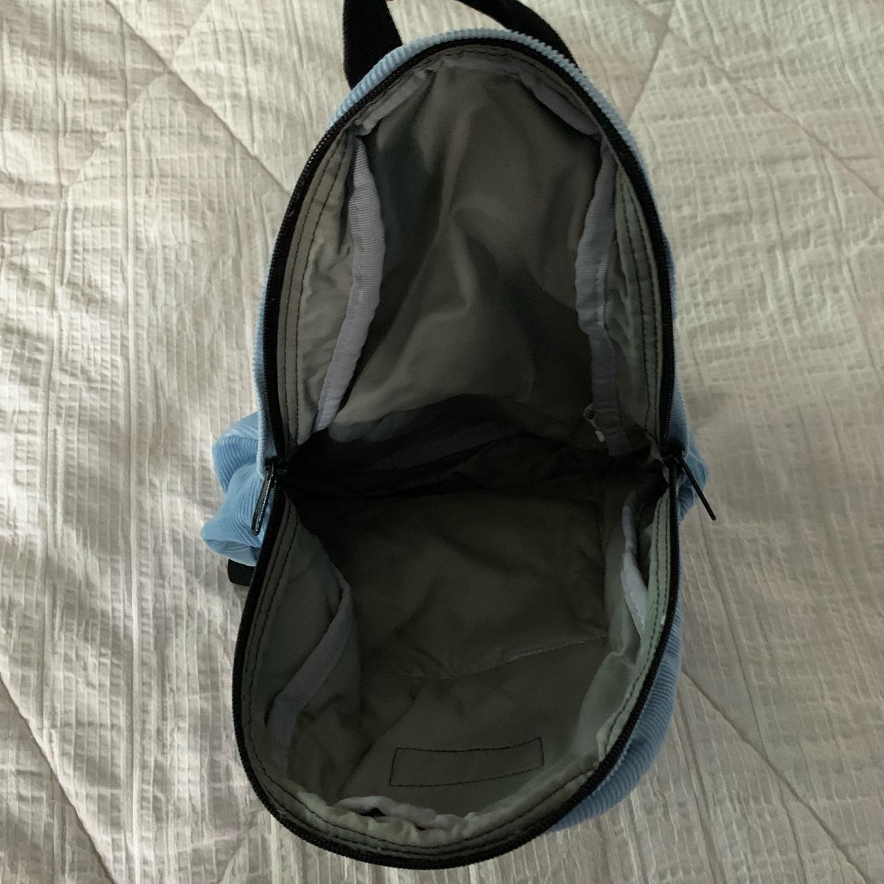 vintage jansport corduroy mini backpack baby blue in... Depop