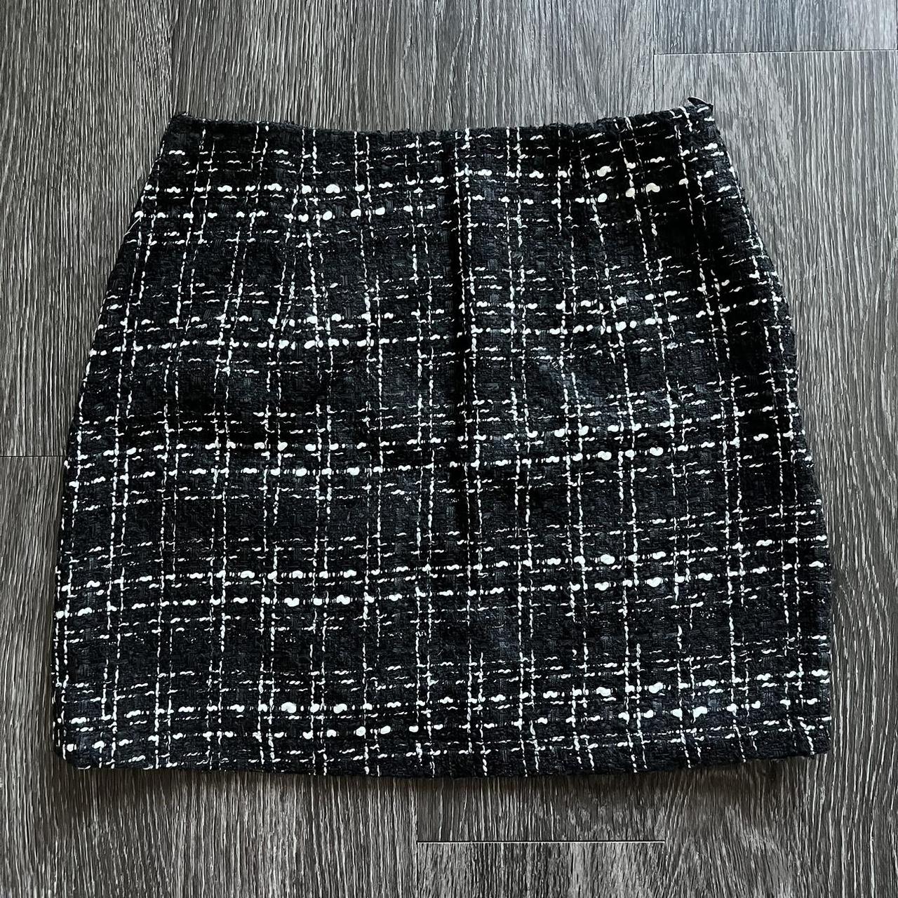 Plaid mini skirt Super cute Black and white New... - Depop