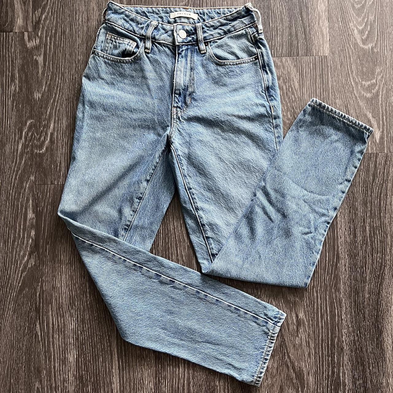 Pacsun Mom Jeans Medium light wash mom jeans Size 23... - Depop