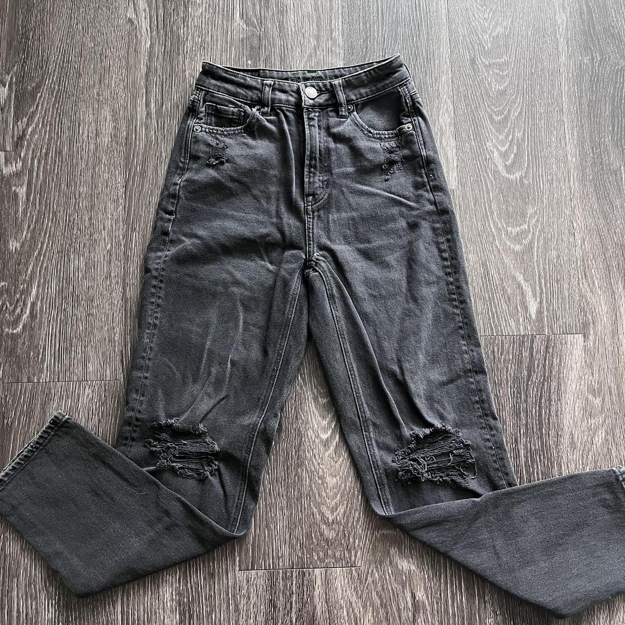 American eagle black washed jeans Size 000 regular... - Depop