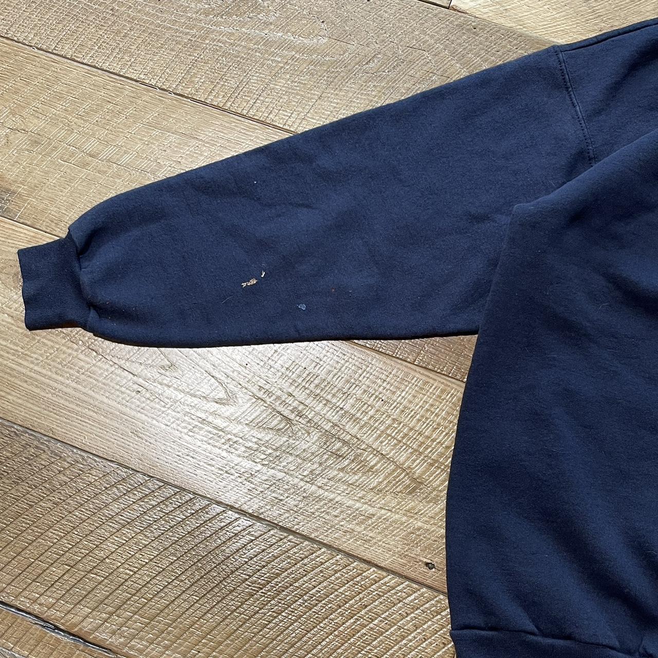 Men's Navy and White Sweatshirt | Depop