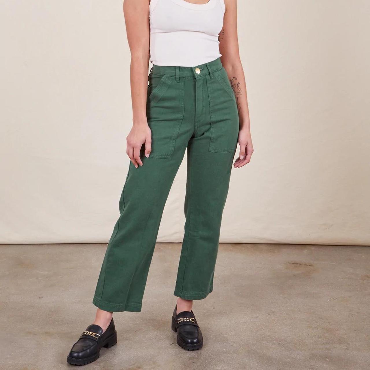 big bud press petite work pants in emerald... Depop