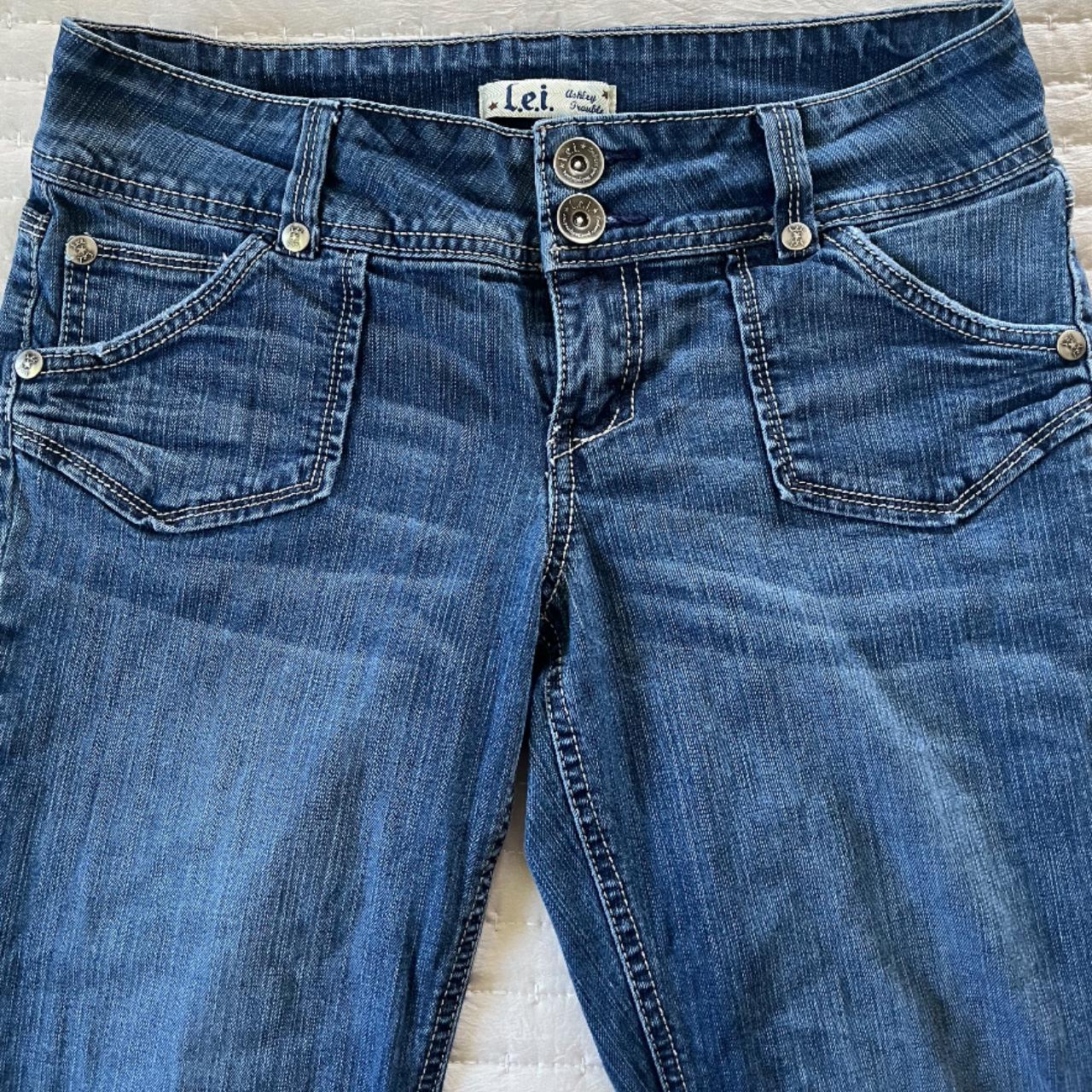 LEI bootcut midwash midrise jeans. Have the cutest... - Depop