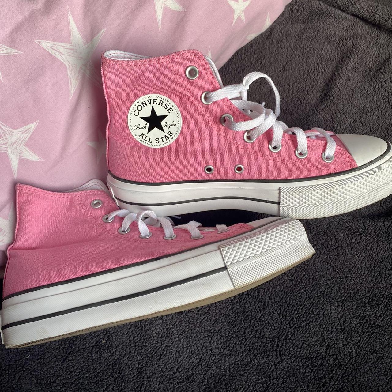 Pink platform converse ★ size 6 Bought from the... - Depop