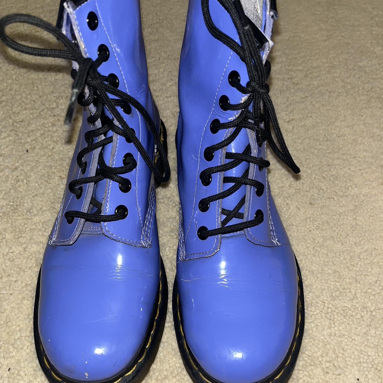 Bright blue doc sales martens