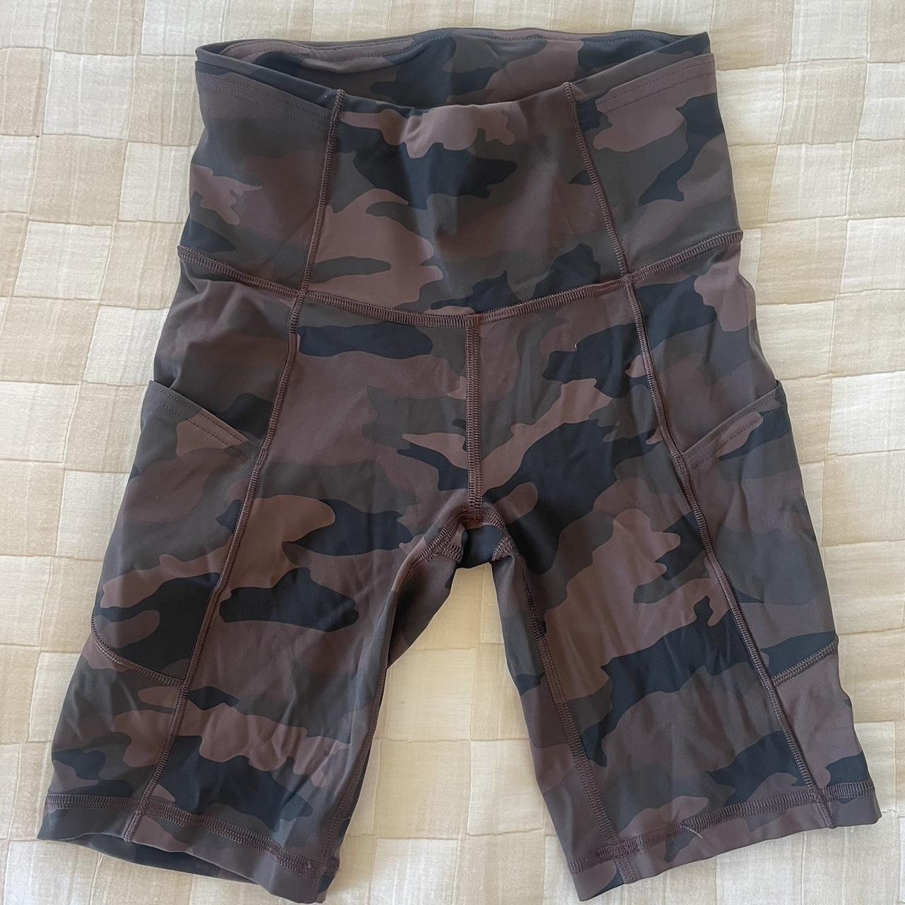 LULU LEMON shorts Camo Size 2 Fits size 6 - Depop