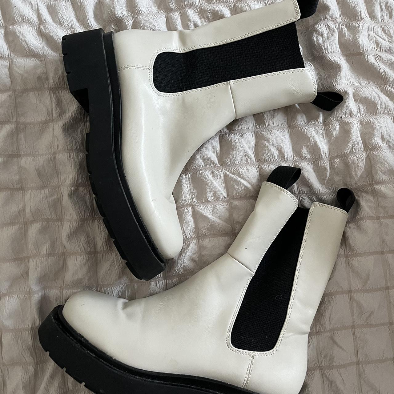 H&M cream chunky Chelsea boots. Size 4. Postage £4.... Depop