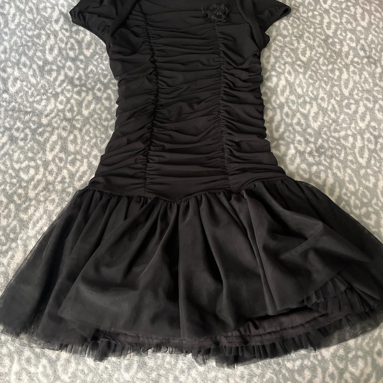 Black 2000s Dress 🖤 Size 16 can fit a XS/S Stretchy... - Depop