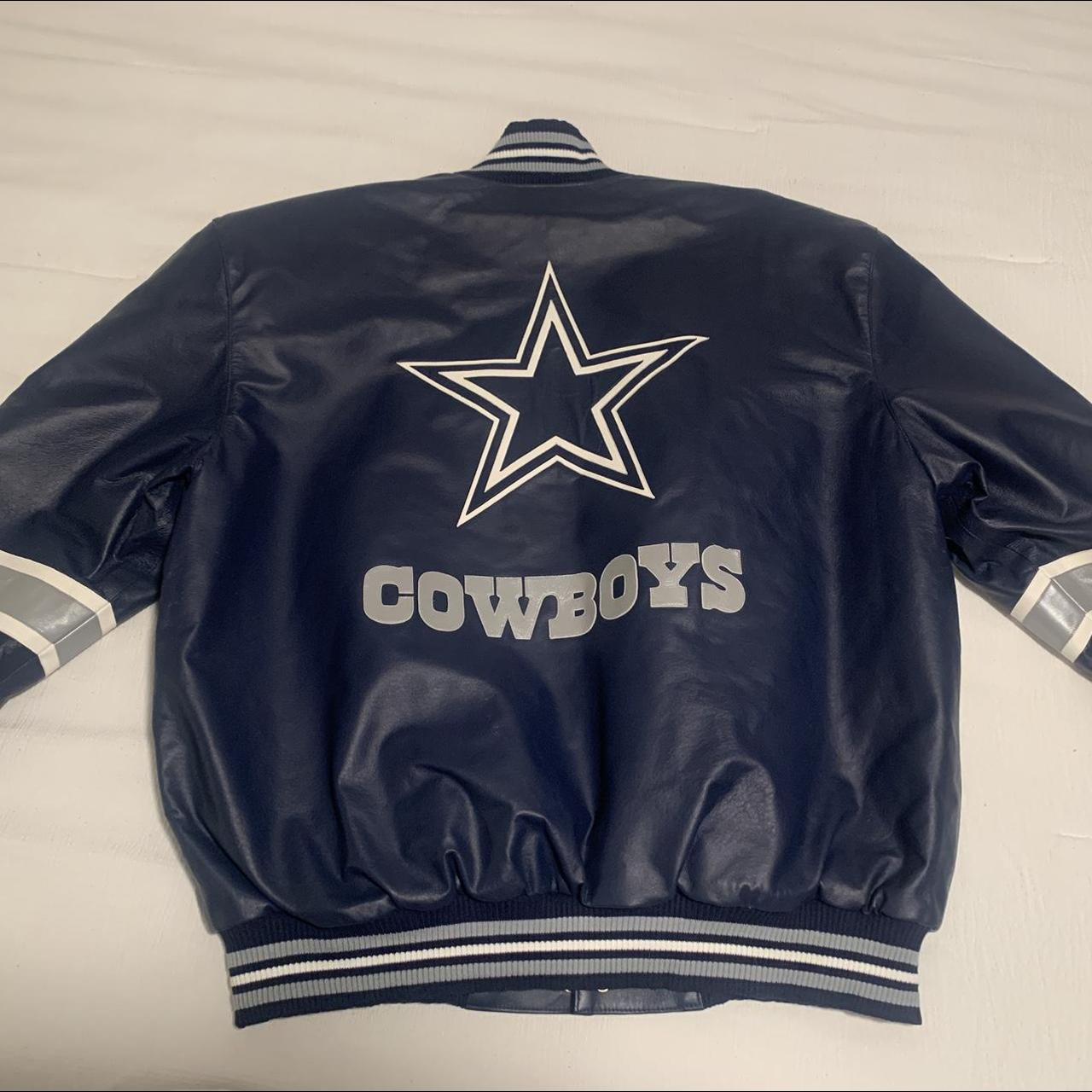 Dallas cowboys leather jacket Size XL in mens - Depop