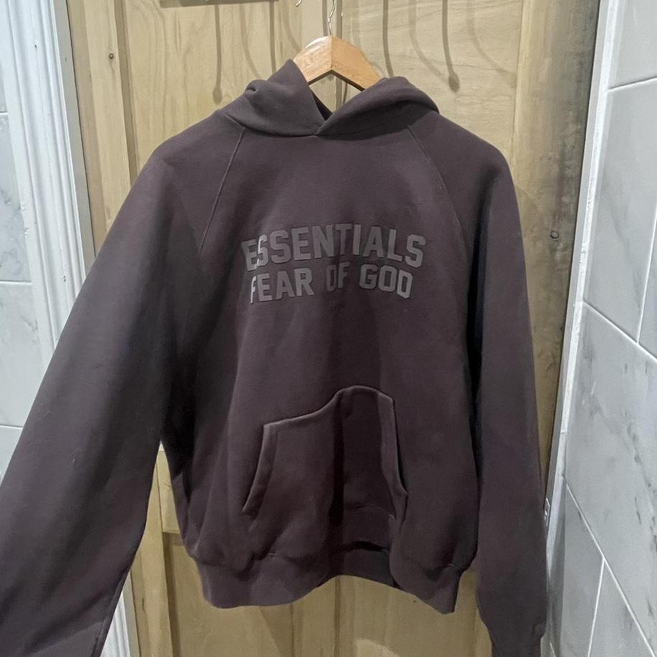 Fear of god hoodie brown Clearance