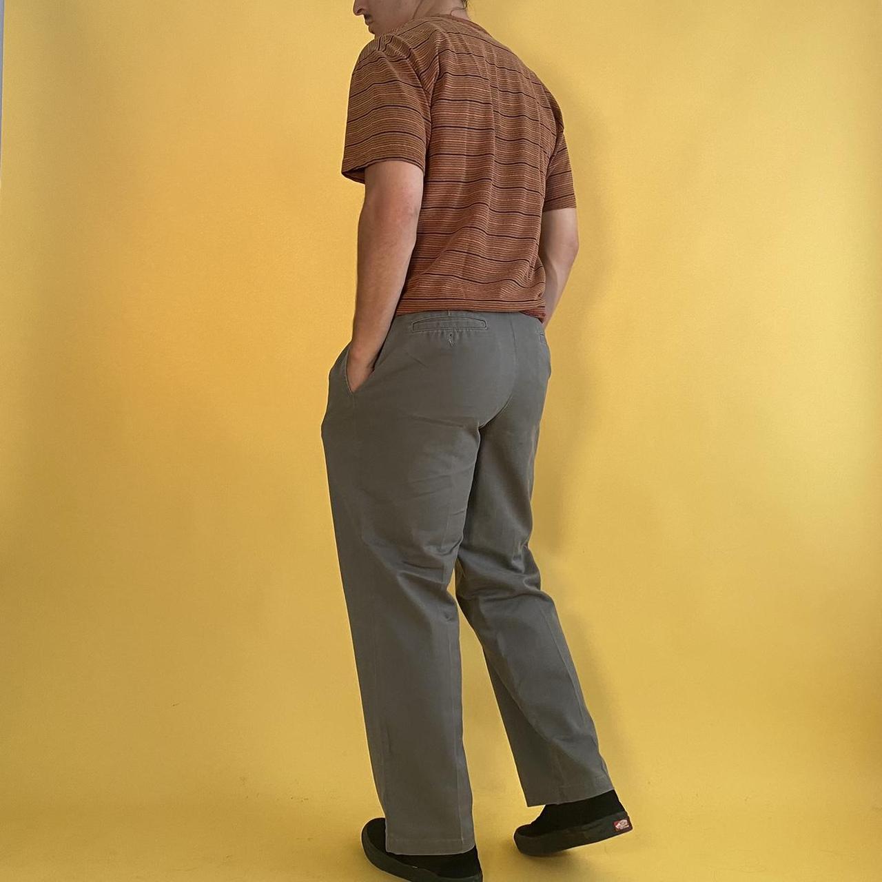 Y2K Pleated Gray Van Heusen pants! Marked as a size... - Depop