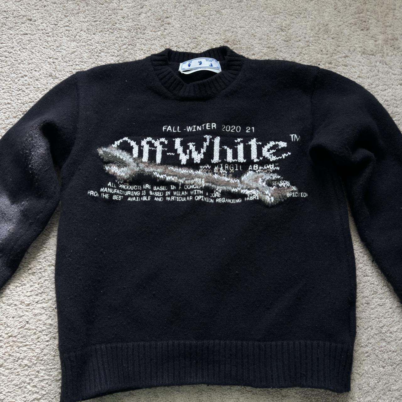 Off White Knit Sweater Worn Once Very... Depop Million Bells Trailing Snake Plant In Basket