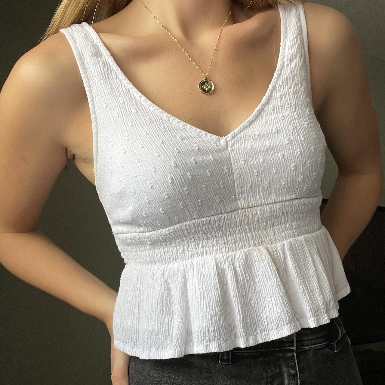 Hollister Medium Womens White Lace Tank Top