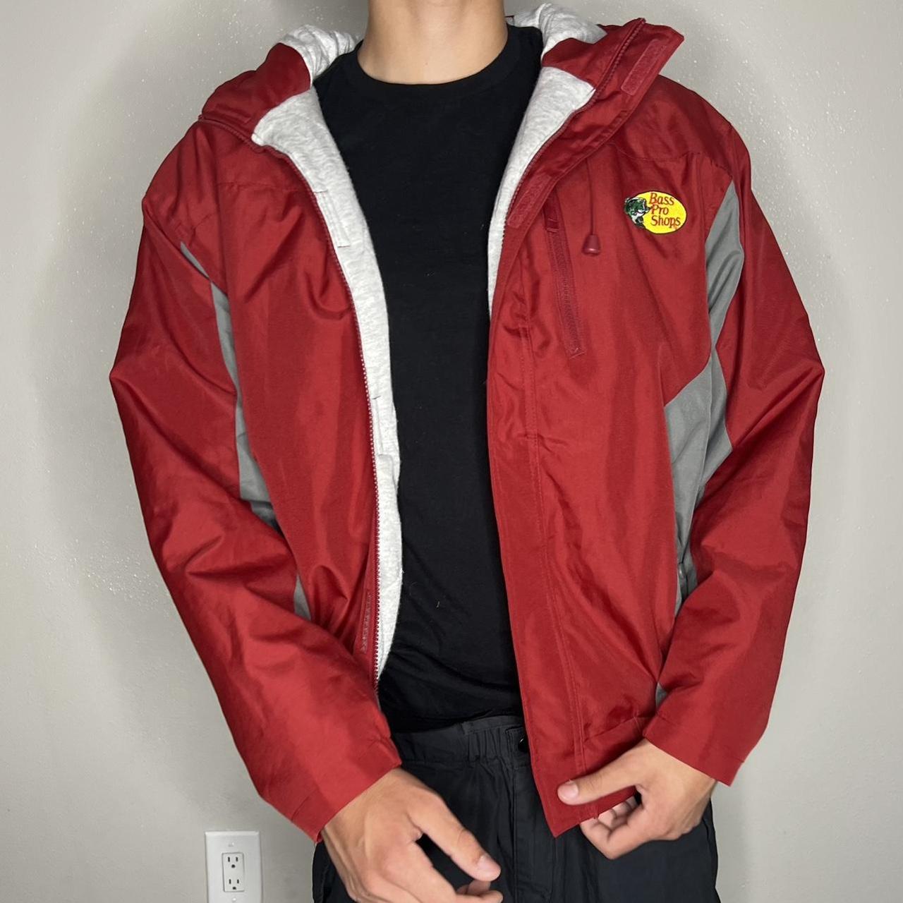 BASS PRO SHOPS WINDBREAKER-RED, no flaws, great great...