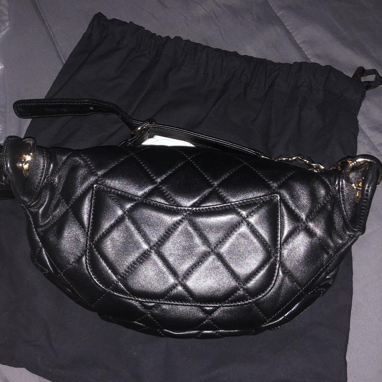 Thrifted black fanny pack #thriftedbag #fannypack - Depop