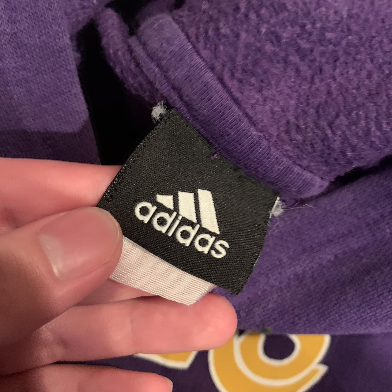 PURPLE ADIDAS LOS ANGELES LAKERS HOODIE — • Size not - Depop