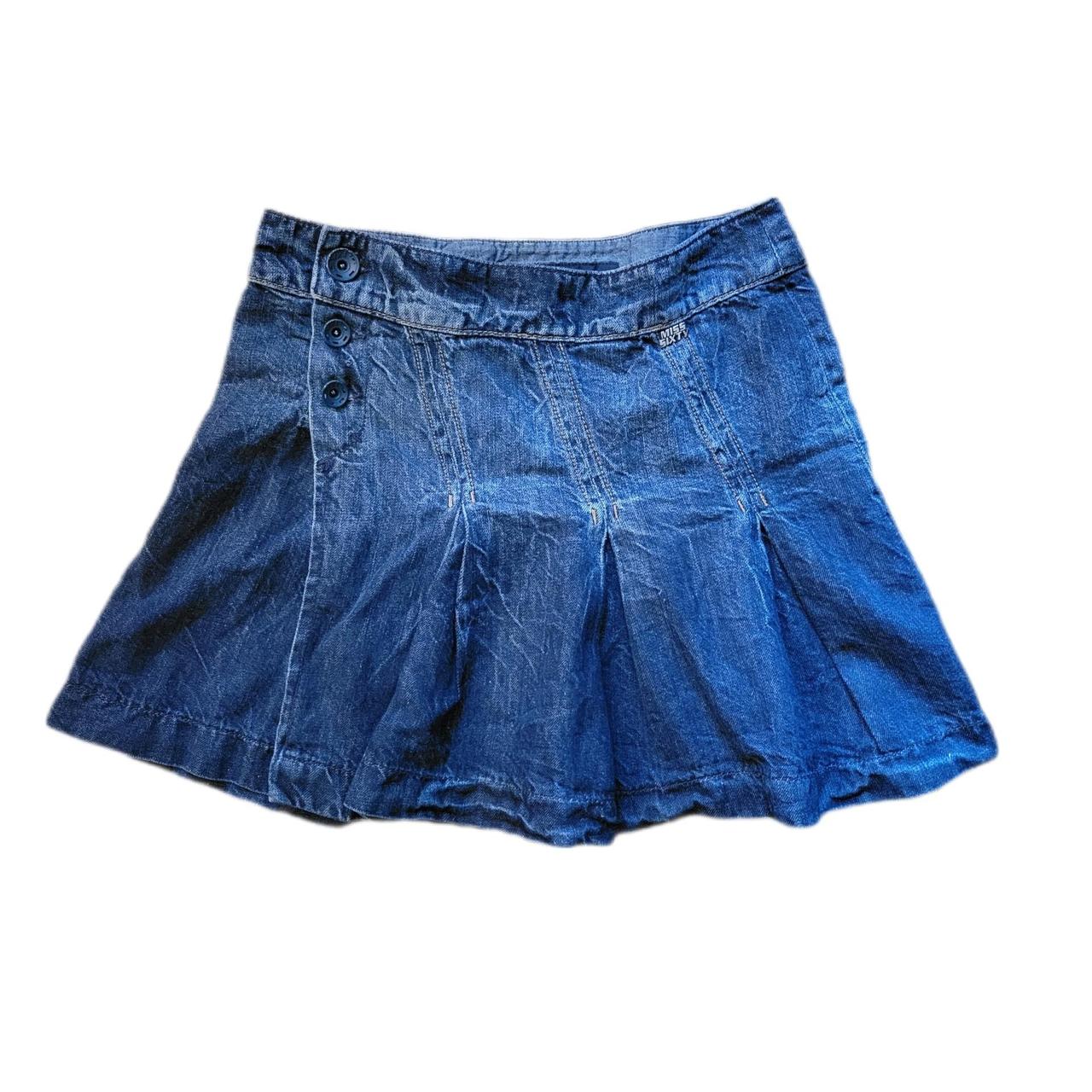 Miss Sixty Women's Mini Skirt Blue/Navy S – miss sixty pleated
