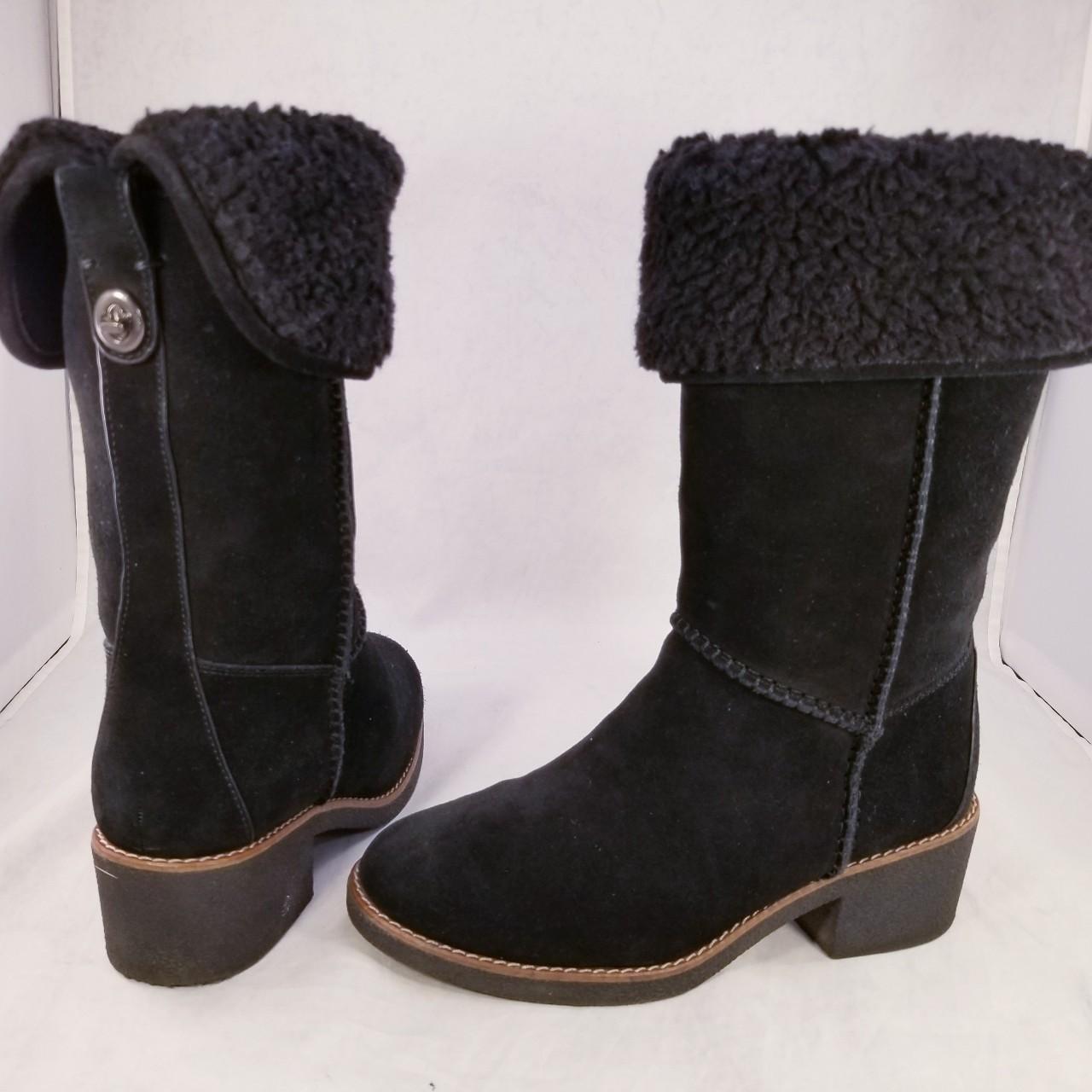 Coach turnlock 2025 shearling boot