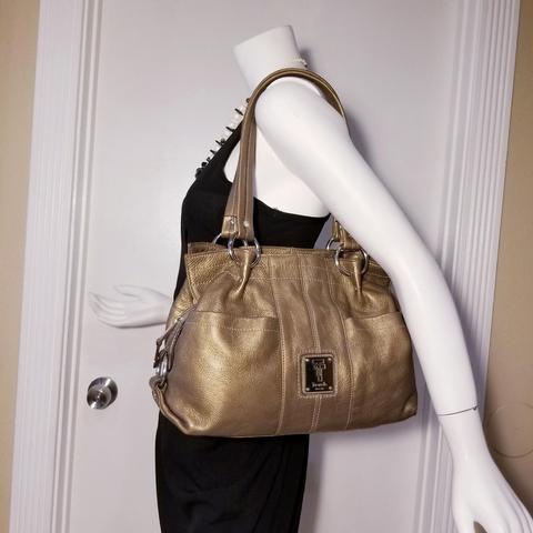 Tignanello gold clearance purse