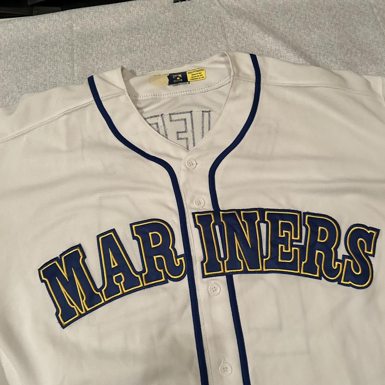 Men's Majestic Ken Griffey Jr. White Seattle Mariners Cool Base