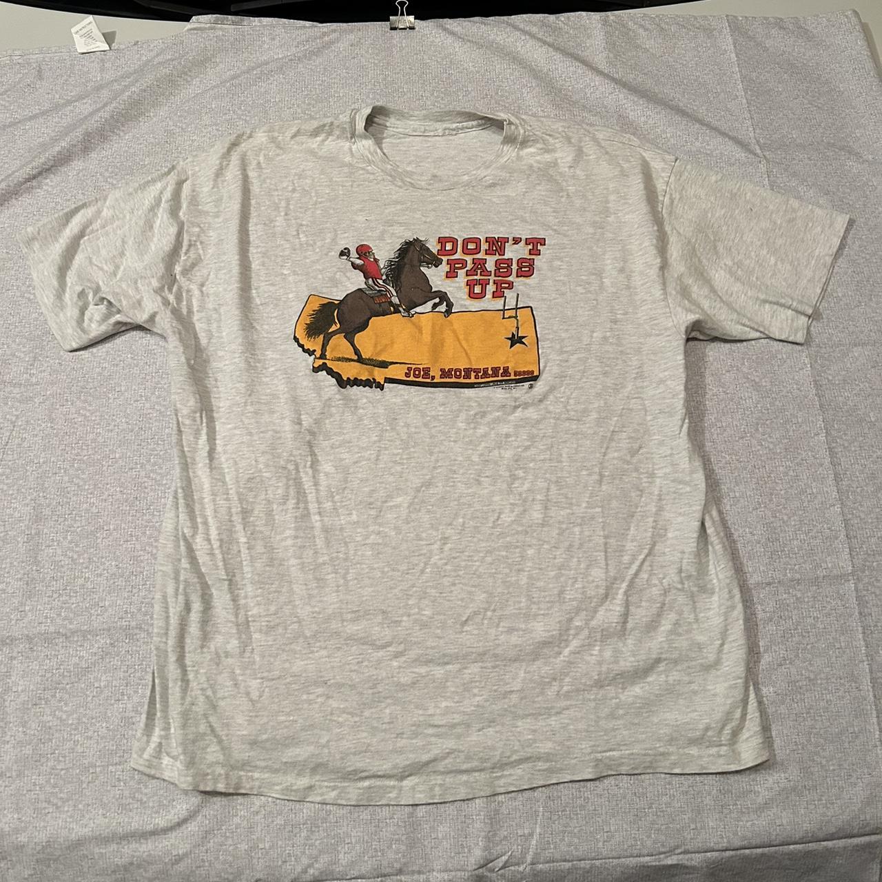 Joe Montana Kansas Chiefs Vintage T-shirt preowned - Depop